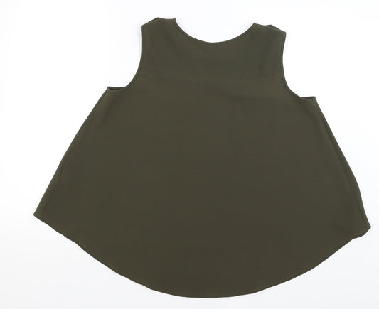 F&F Womens Green Basic Tank Size 14