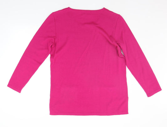 AFIBEL Womens Pink Shrug Jumper Size 16
