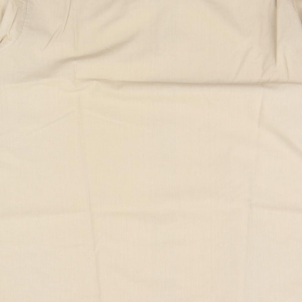 Asdale Mens Beige Button-Up Size 16