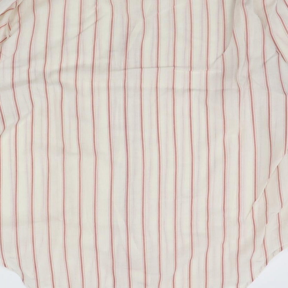 Mens UK Size 16 Paladine Beige Button-Up Long Sleeve Casual Shirt