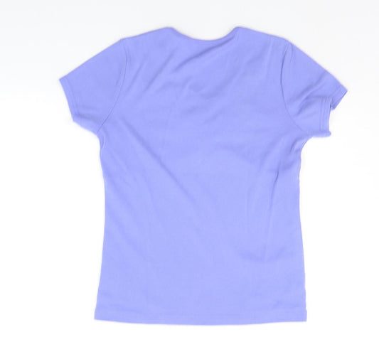 FIRST Womens Purple Pullover Jumper Size S