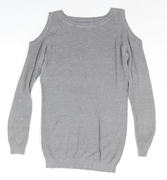 Womens UK Size 8 Dorothy Perkins Grey Pullover Jumper