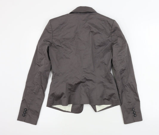 H&M Womens Grey Jacket Blazer Size 6