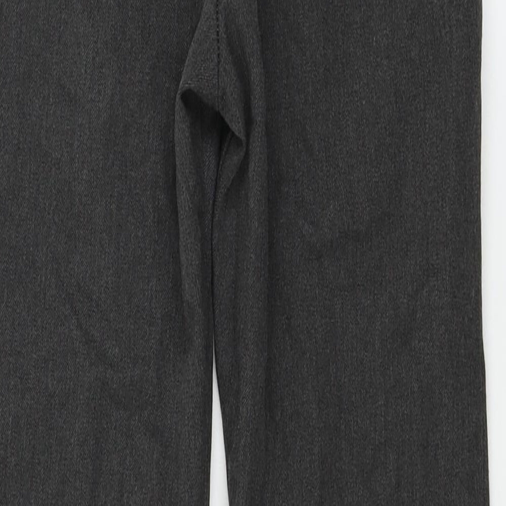Brand and care label for F&F boys’ grey chino trousers, size 7-8, years