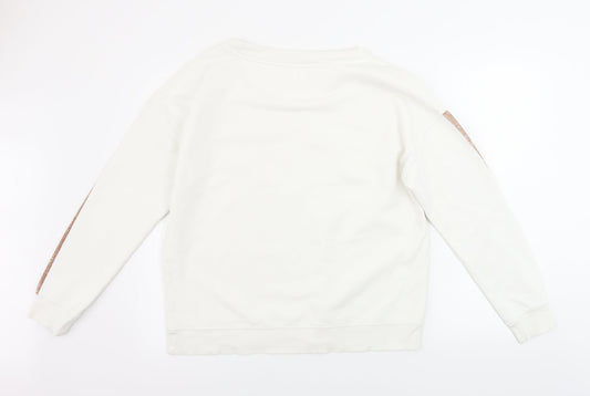 Womens UK Size M NEXT White Pullover Jumper