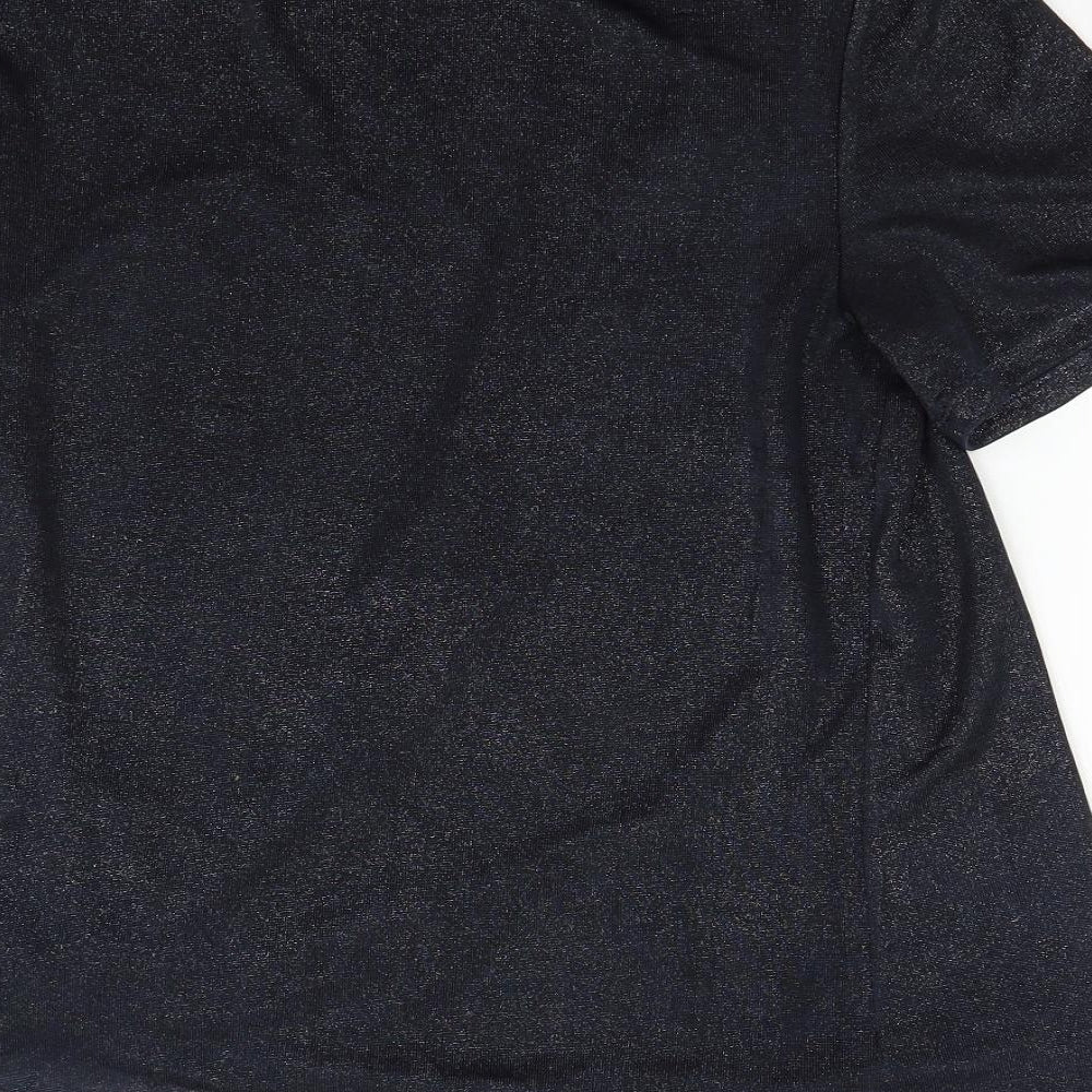 Womens UK Size 14 Warehouse Black Basic T-Shirt