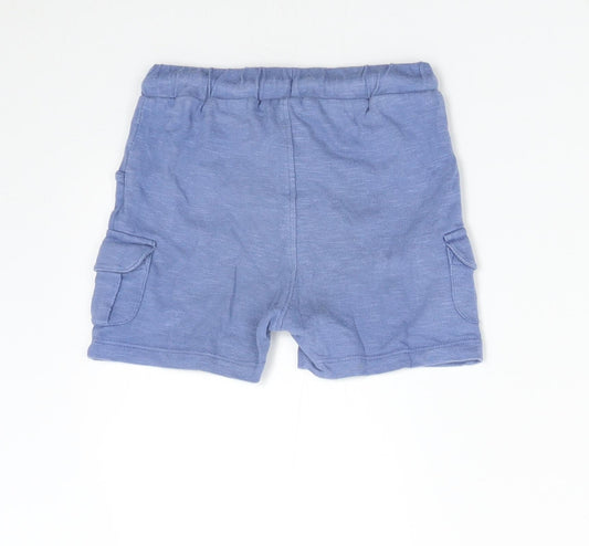 M&S Baby Blue Cargo Trousers Size 12-18 Months - Short