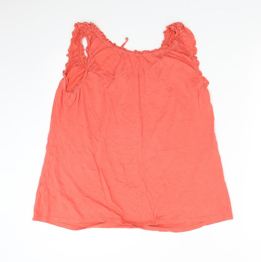 TU Womens Orange Basic Tank Size 14