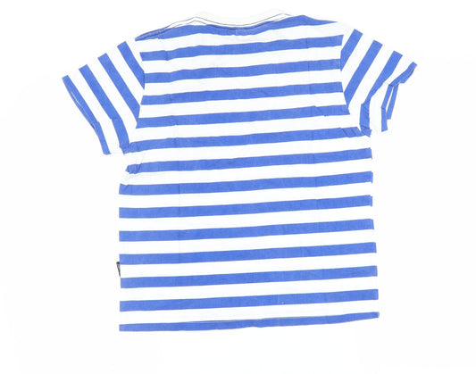 Just Play Boys Blue Striped Basic T-Shirt Size 12-13 Years