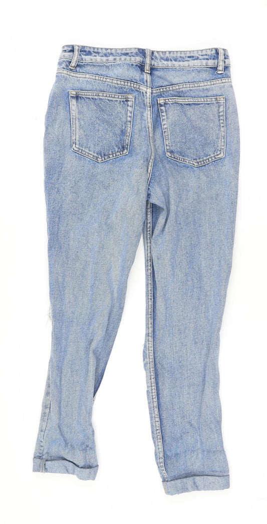 Boohoo Womens Blue Straight Jeans Size 10 L26 in