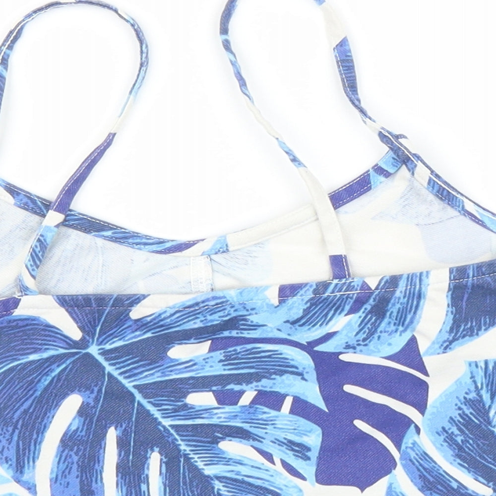 Womens UK Size 8 Topshop Blue Basic Tank