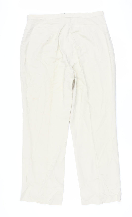 Katy Baker Womens Beige Trousers Size 16 L27.5 in