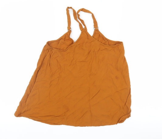 Womens UK Size 12 New Look Brown Basic Tank
