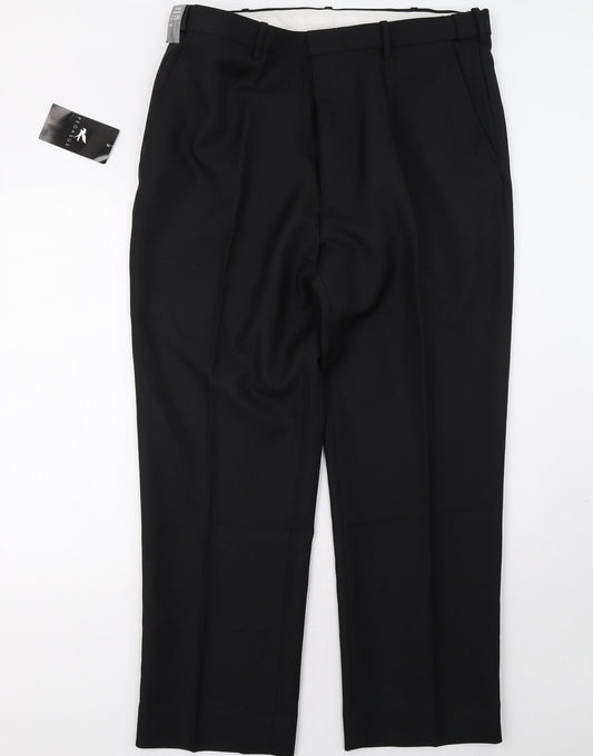 Additional front view of Pegasus women’s black trousers, size UK 38, 29-inch leg