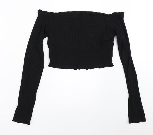 SheIn Womens Black Basic Blouse Size L