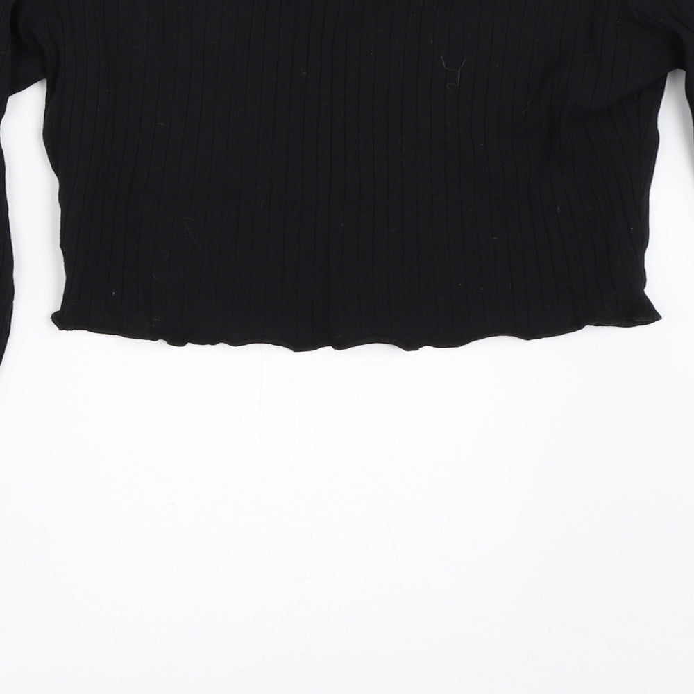 SheIn Womens Black Basic Blouse Size L