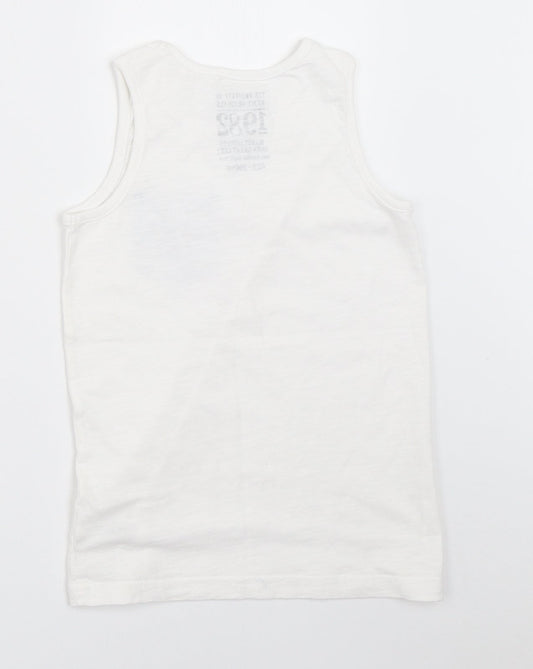 NEXT Boys White Basic Tank Size 7 Years