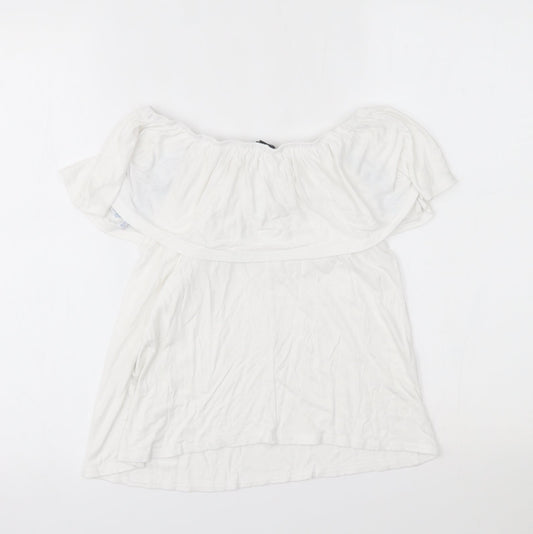 Primark Womens White Basic Blouse Size 6