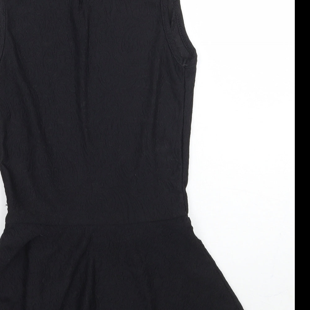 Womens UK Size 6 Newlook Black Basic T-Shirt