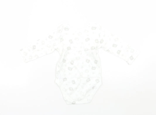 Nutmeg Baby White Geometric Babygrow One-Piece Size 6-9 Months