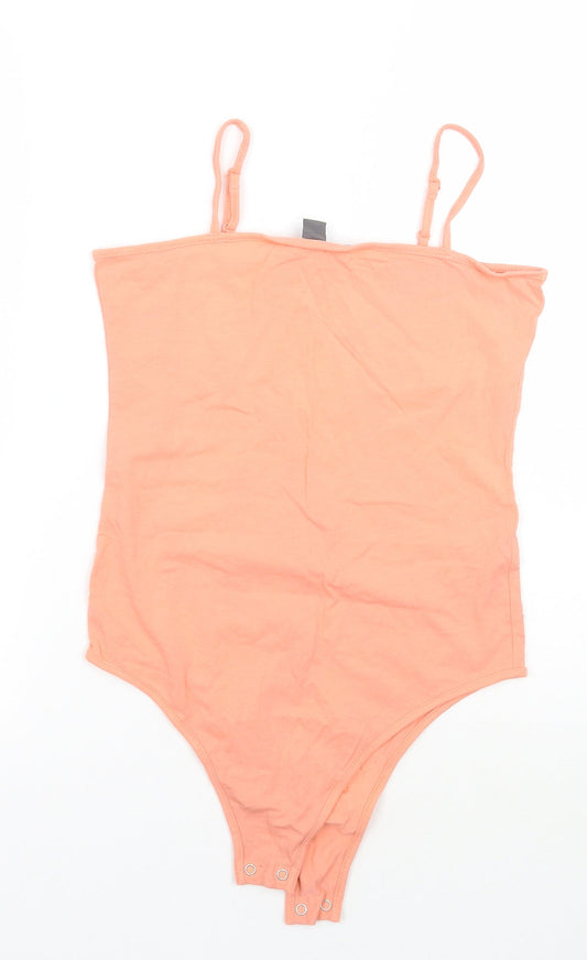 Additional front view of Primark women’s orange bodysuit one-piece, size UK 10