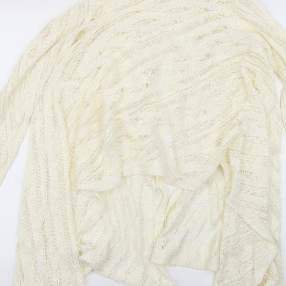 F&F Womens White Cardigan Jumper Size 12