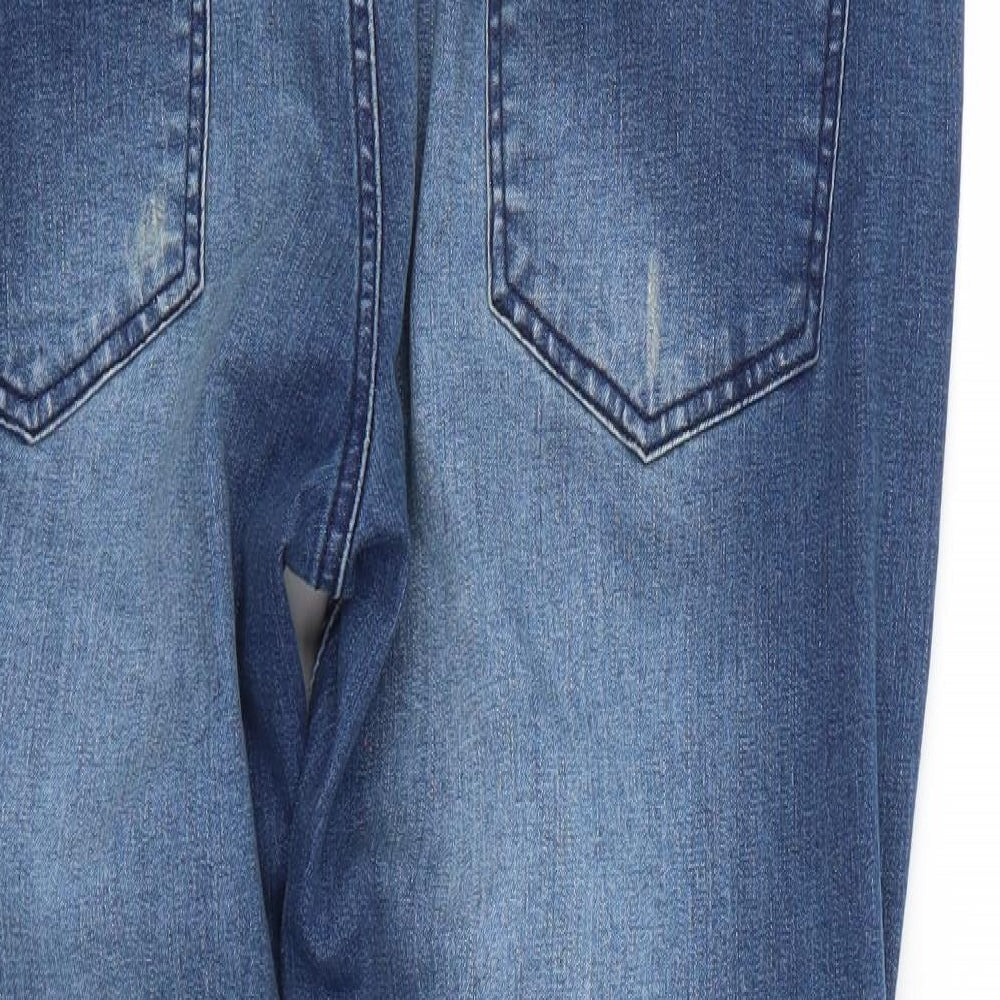 Womens UK Size 38 Easy Regular Fit Straight Blue Jeans