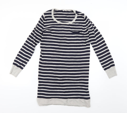 Additional front view of Gap women’s multicoloured striped jumper dress, size M