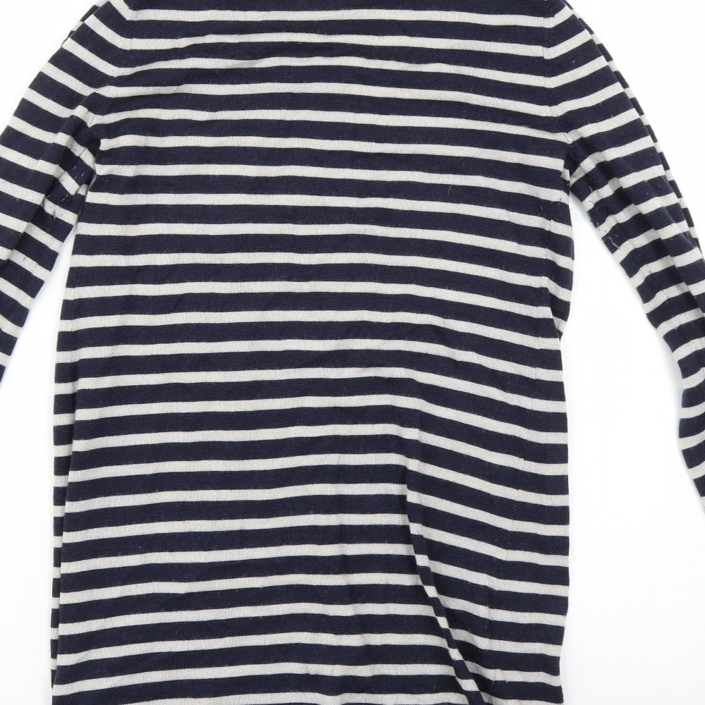 Brand and care label for Gap women’s multicoloured striped jumper dress, size M