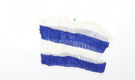 united of colurs Girls Multicoloured Striped Pullover Jumper Size 8-9 Years