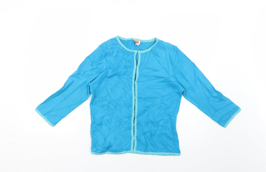 Womens UK Size 12 bay Blue Cardigan Jumper