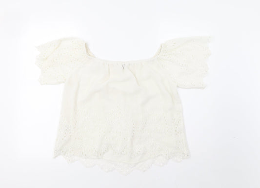 Miss Selfridge Womens White Basic Blouse Size 10