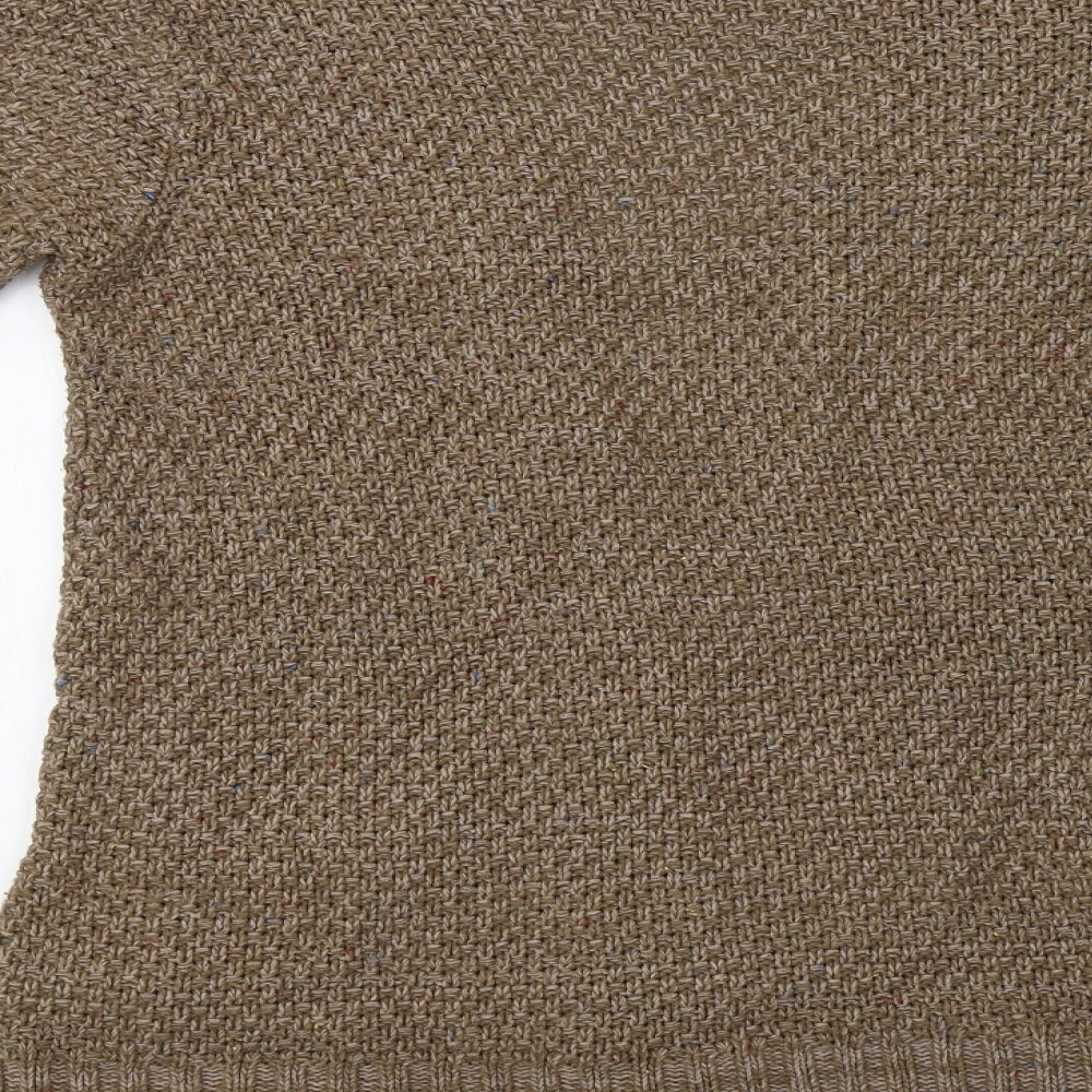 Womens UK Size S Preworn Brown Cardigan Jumper