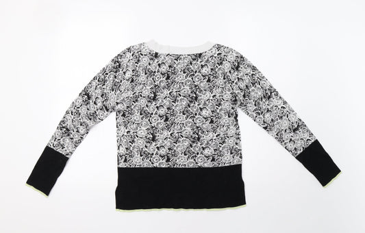 Nex Womens Floral Pullover Jumper Size 8