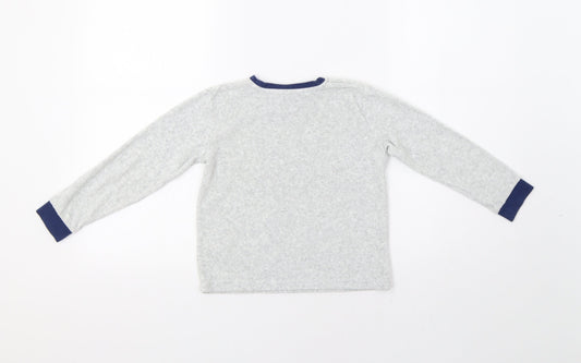 Preworn Boys Grey Pullover T-Shirt Size 4-5 Years - Crocodile
