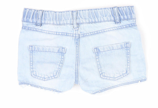 Florence and Fred Girls Blue Hot Pants Shorts Size 5-6 Years - Distressed look
