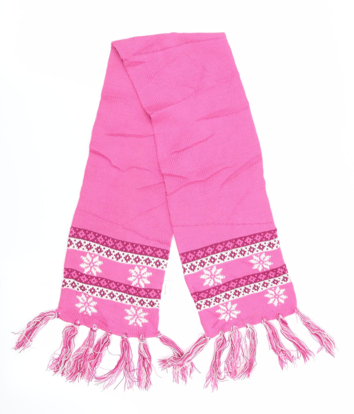 Front view of Matalan girls’ pink geometric scarf scarves & wraps one size