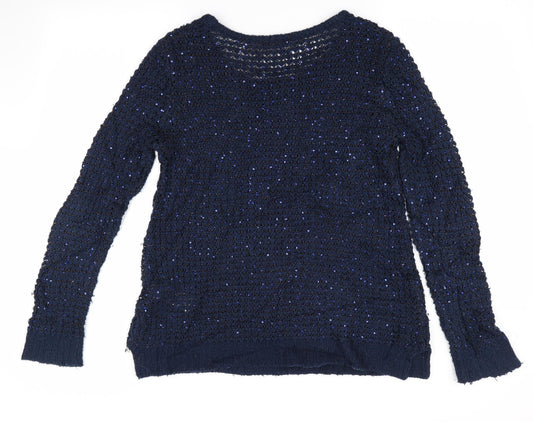 Womens UK Size 14 Peacocks Blue Pullover Jumper