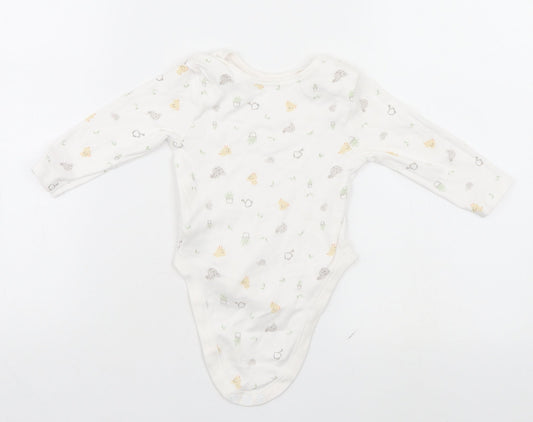 Primark Baby White Geometric Leotard One-Piece Size 9-12 Months