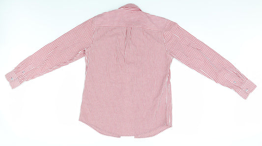 Springfield Mens White Striped Button-Up Size S