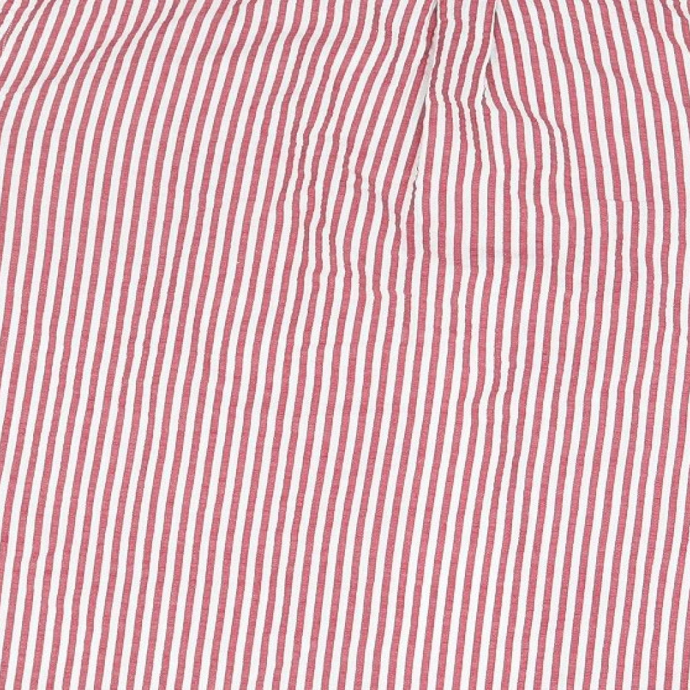 Springfield Mens White Striped Button-Up Size S