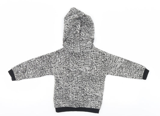 Matalan Boys White Animal Print Pullover Hoodie Size 2-3 Years - Little Boss