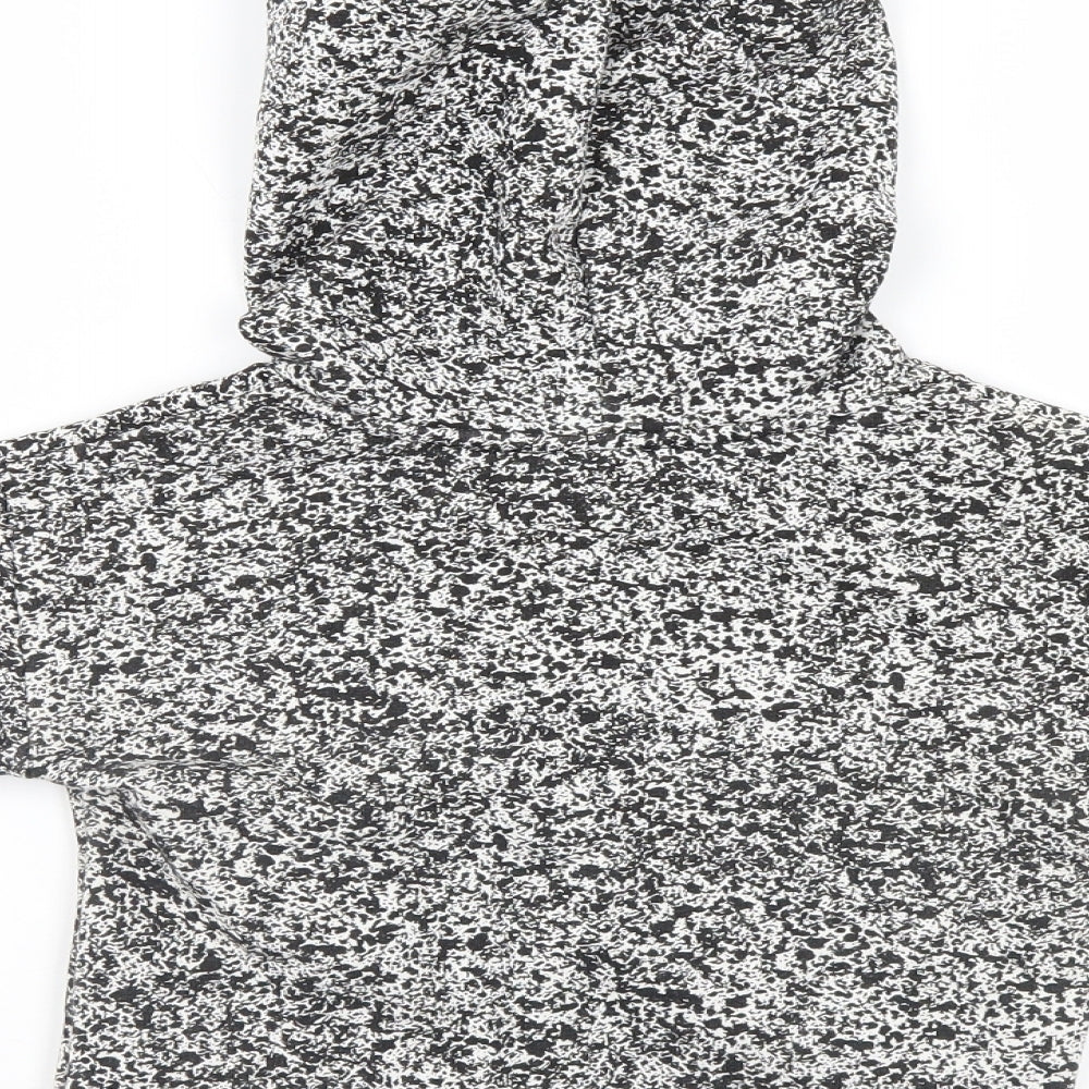 Brand and care label for Matalan boys’ white animal print pullover hoodie, size 2-3, years - little boss