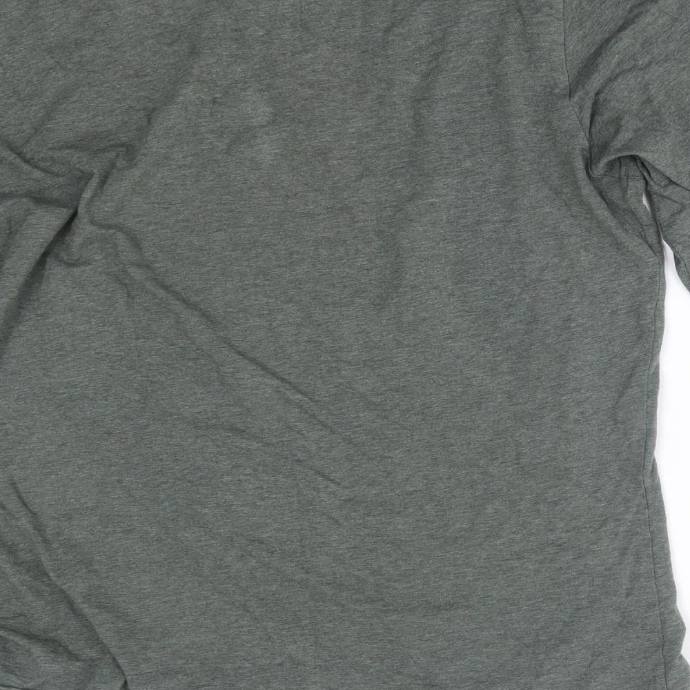 Womens UK Size L H&M Green Basic T-Shirt