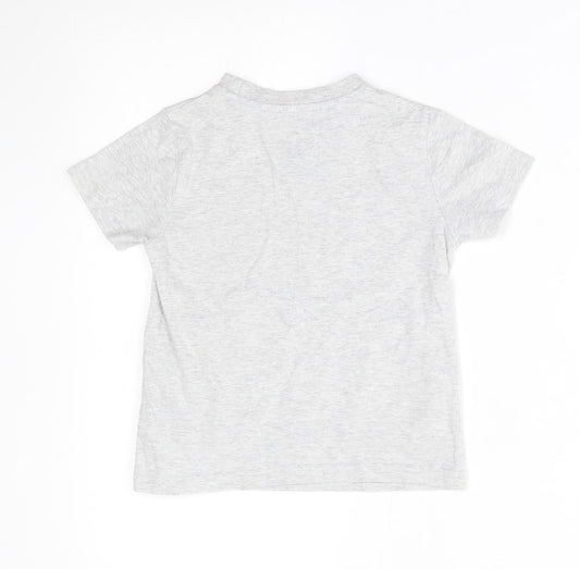 M&S Boys Grey Basic T-Shirt Size 4-5 Years