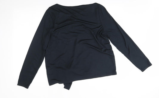 M&S Womens Black Basic Blouse Size 16