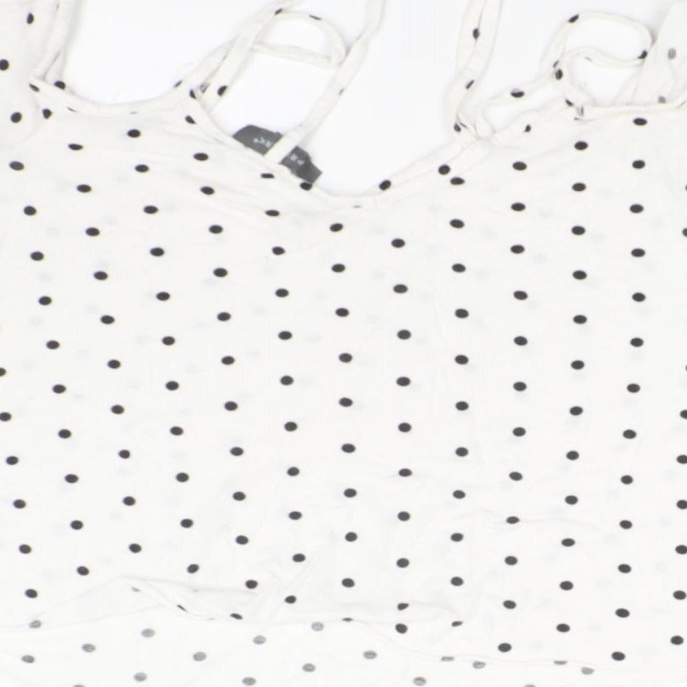 Primark Womens White Polka Dot Camisole T-Shirt Size 8