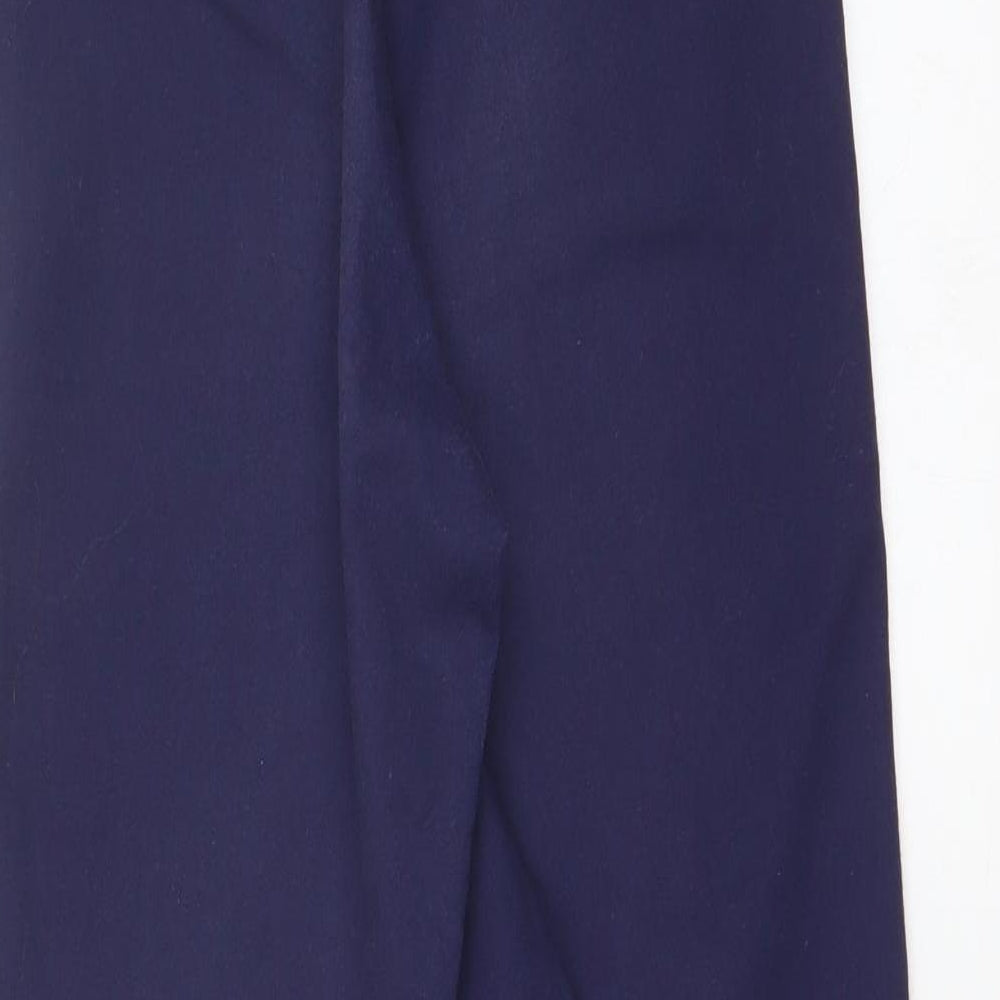 Brand and care label for George women’s blue trousers, size UK 8, 26-inch leg