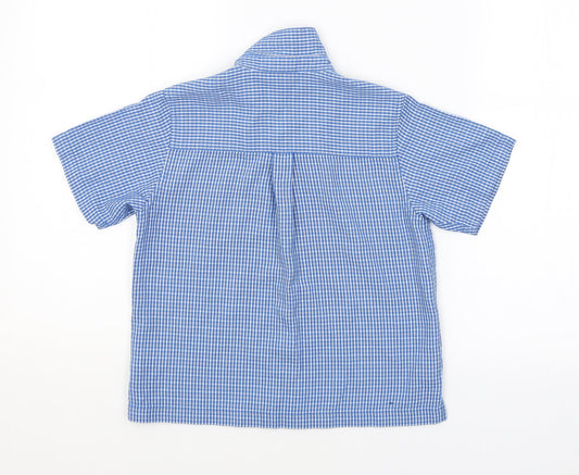 NEXT Boys Blue Check Basic Button-Up Size 4 Years