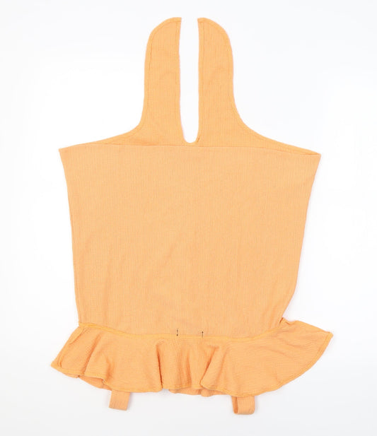 F&F Womens Orange Basic Blouse Size 10